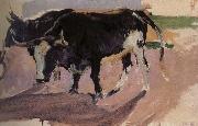 Joaquin Sorolla Bull Project painting